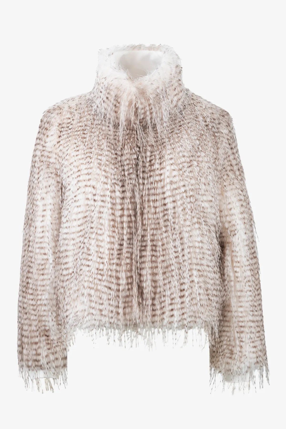 Bedruckte Kunstfell-Jacke 01