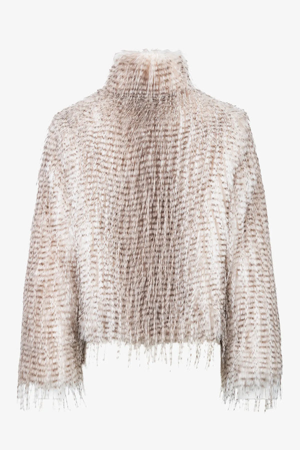 Bedruckte Kunstfell-Jacke 02