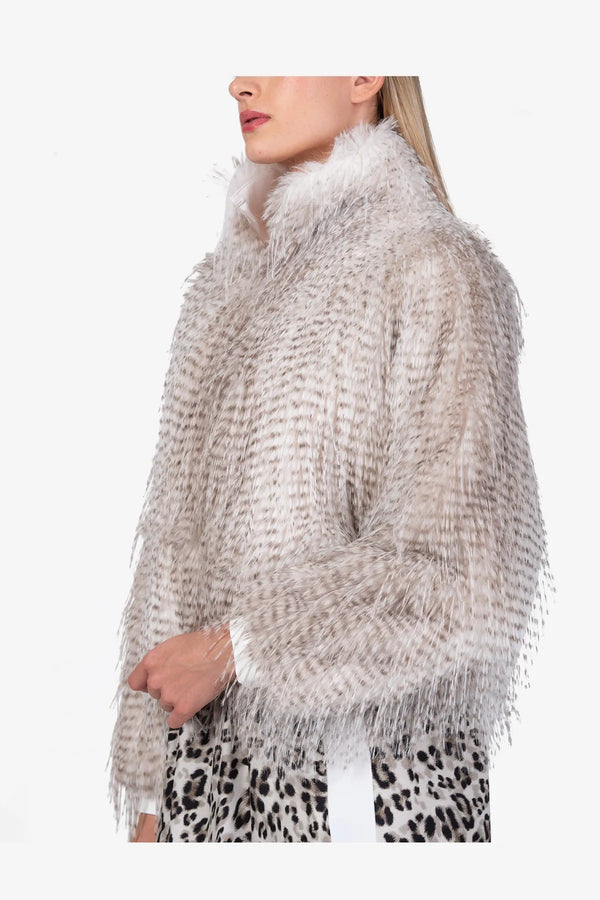 Bedruckte Kunstfell-Jacke 07