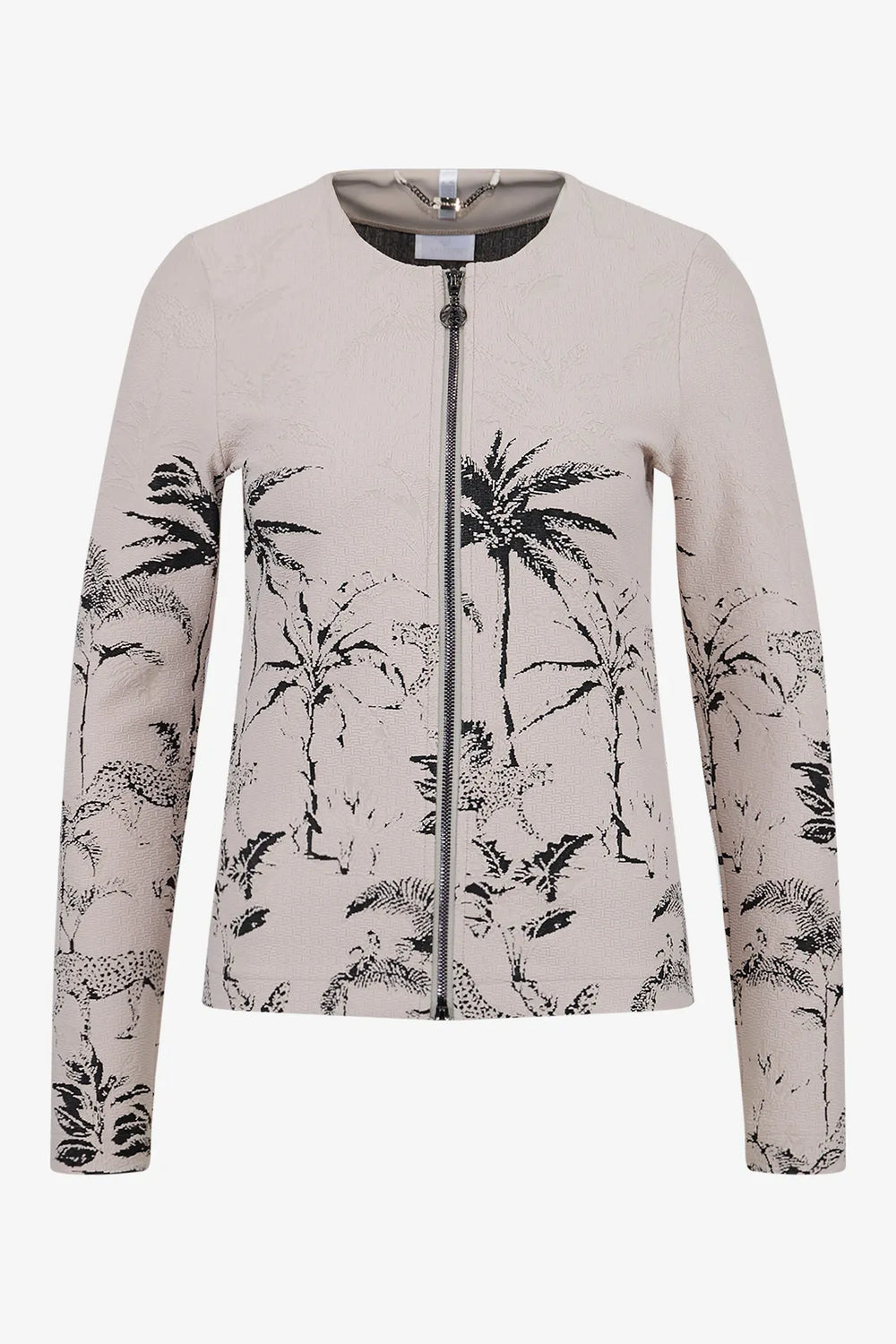 Jersey-Jacke mit Rundhalsausschnitt 01