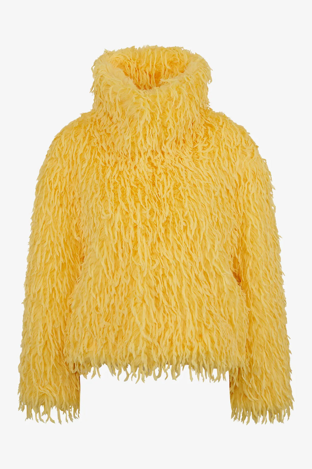 Unechte Pelzjacke mit Umlegekragen 01