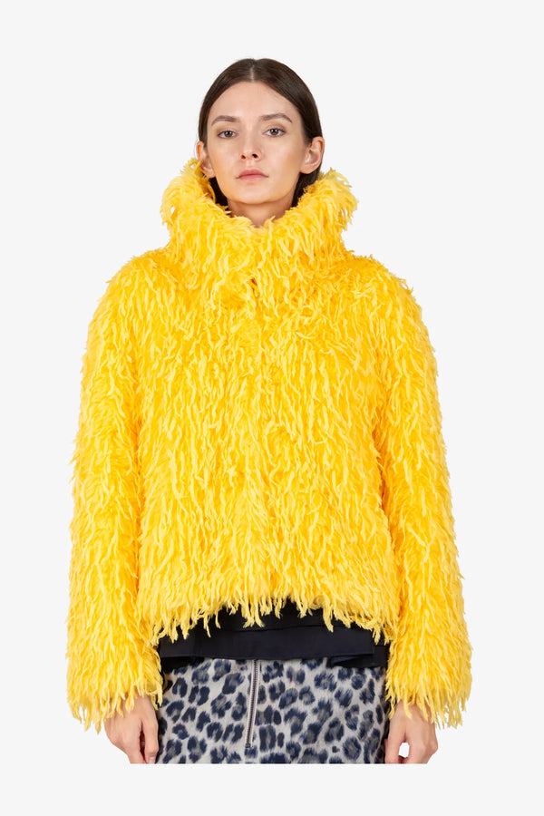 Unechte Pelzjacke mit Umlegekragen 05