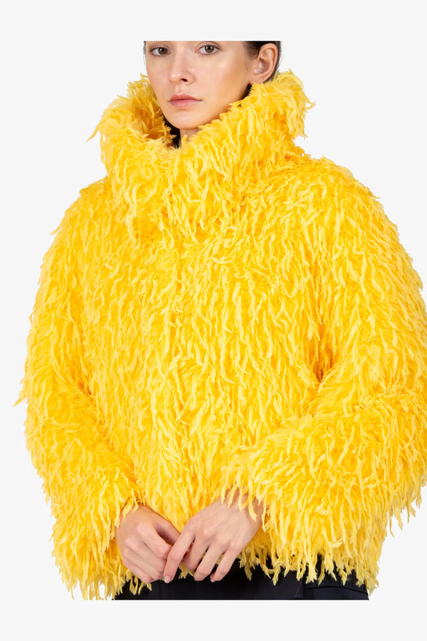 Unechte Pelzjacke mit Umlegekragen 06