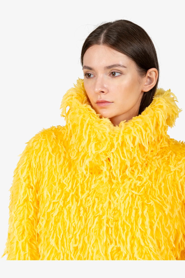 Unechte Pelzjacke mit Umlegekragen 07