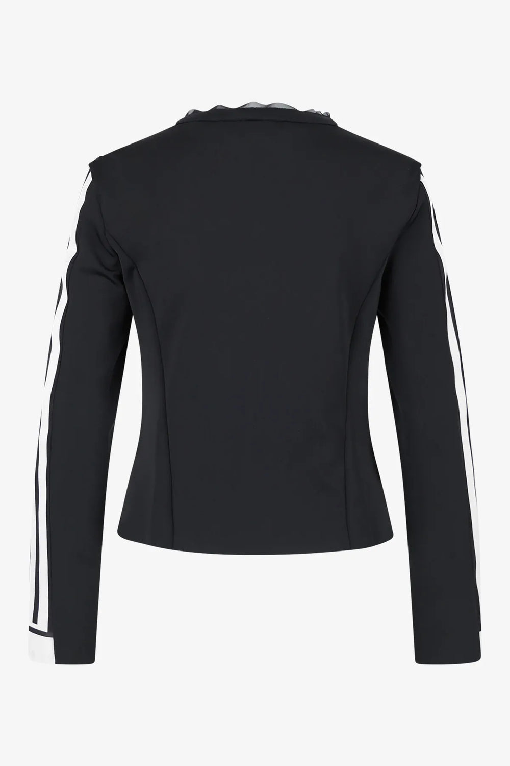 Jacke mit aufwendigen Velourleder-Streif 01