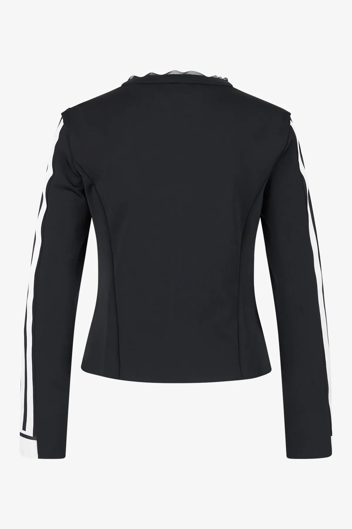Jacke mit aufwendigen Velourleder-Streif 02