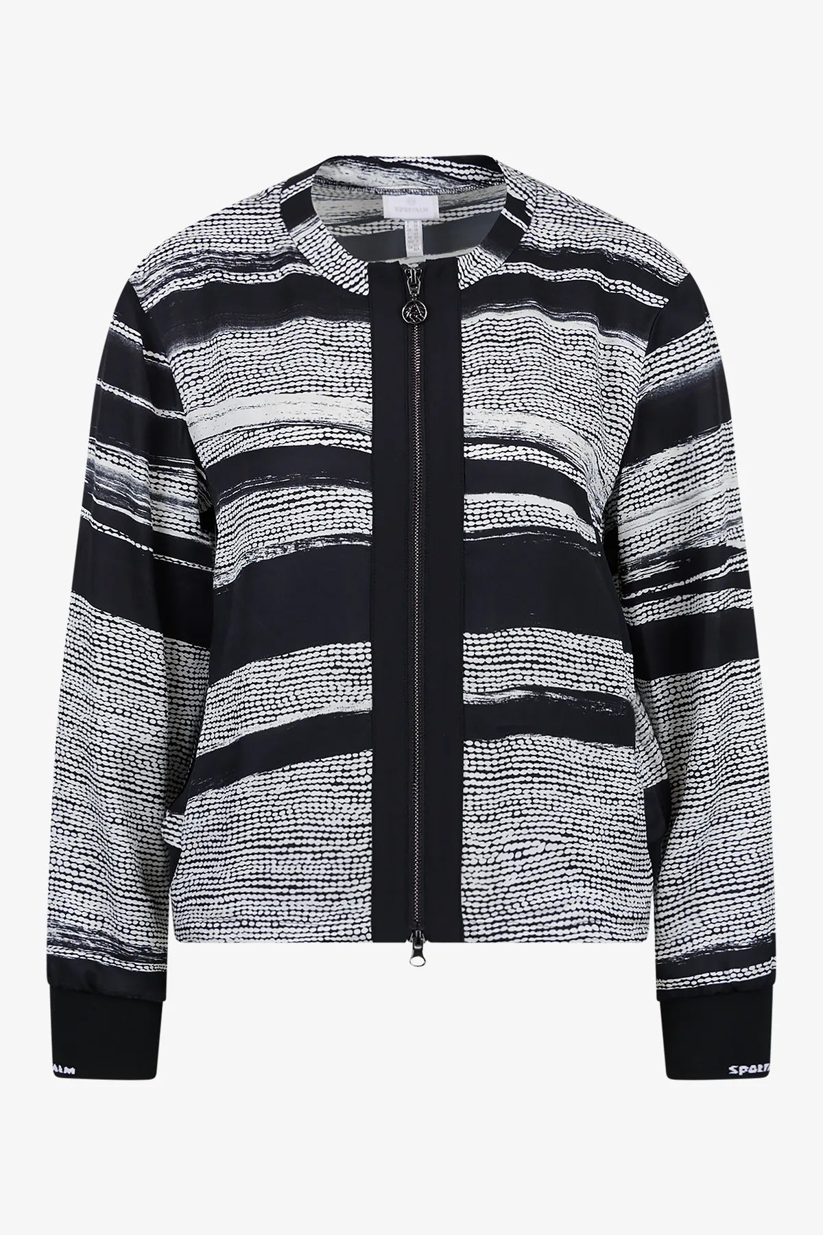 Blusen-Blouson mit abstraktem Print 01