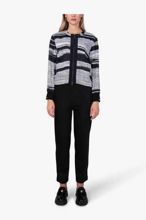 Blusen-Blouson mit abstraktem Print 03