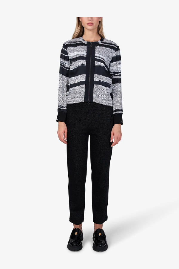 Blusen-Blouson mit abstraktem Print 03