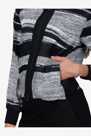 Blusen-Blouson mit abstraktem Print 06