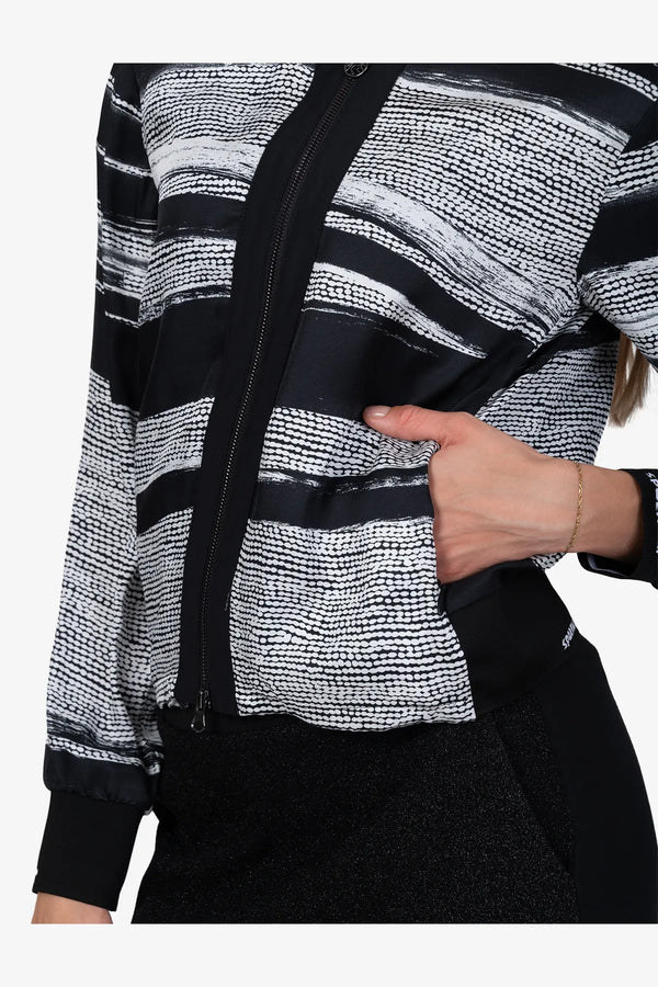 Blusen-Blouson mit abstraktem Print 06