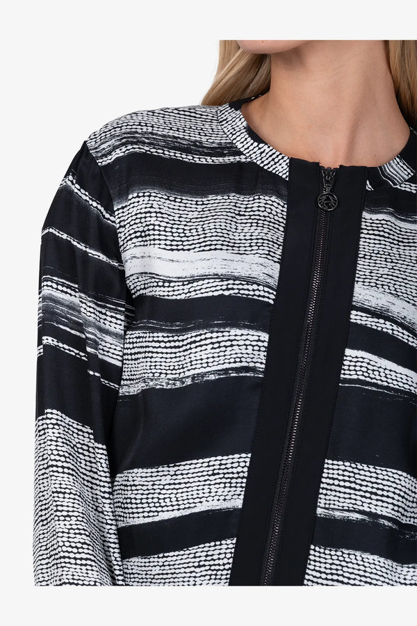 Blusen-Blouson mit abstraktem Print 07