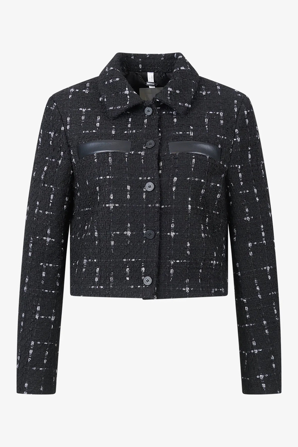Kurze Tweed-Indoor-Jacke 01