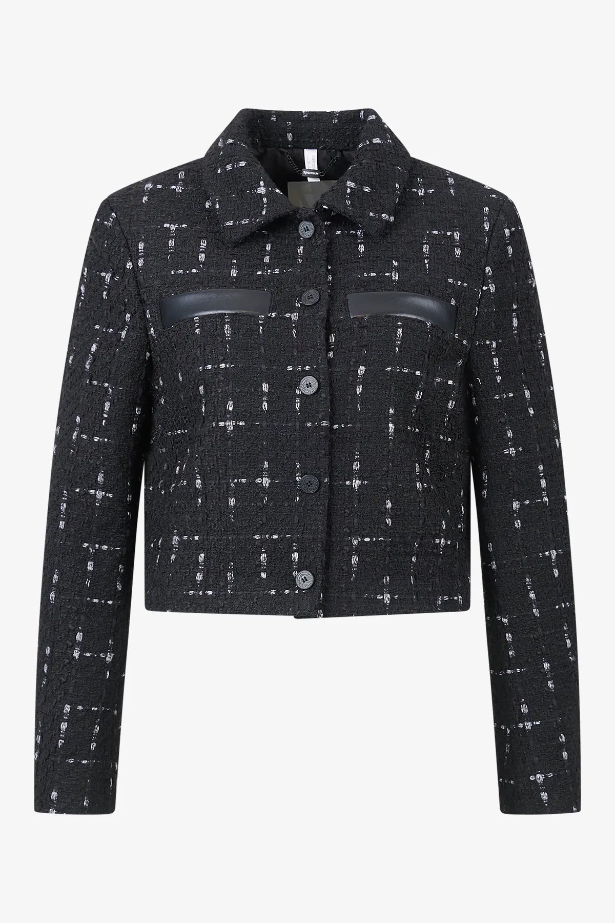 Kurze Tweed-Indoor-Jacke 01
