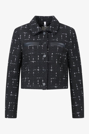 Kurze Tweed-Indoor-Jacke 01