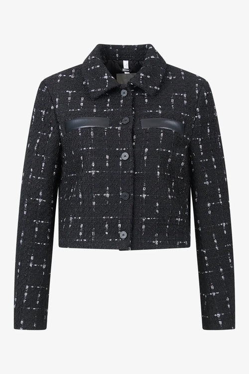 Kurze Tweed-Indoor-Jacke 01