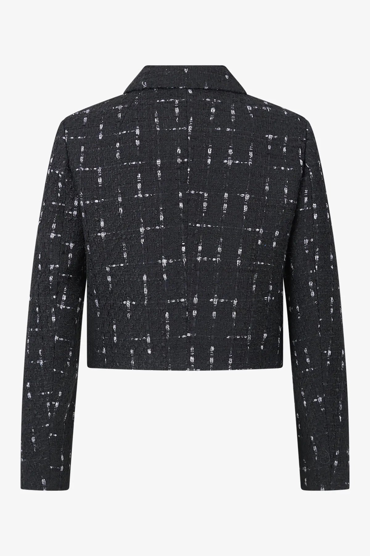 Kurze Tweed-Indoor-Jacke 02