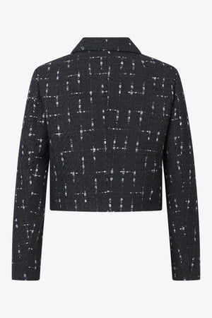 Kurze Tweed-Indoor-Jacke 02