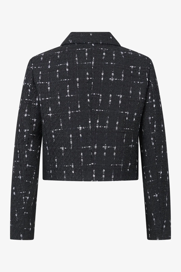 Kurze Tweed-Indoor-Jacke 02