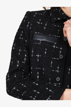 Kurze Tweed-Indoor-Jacke 07