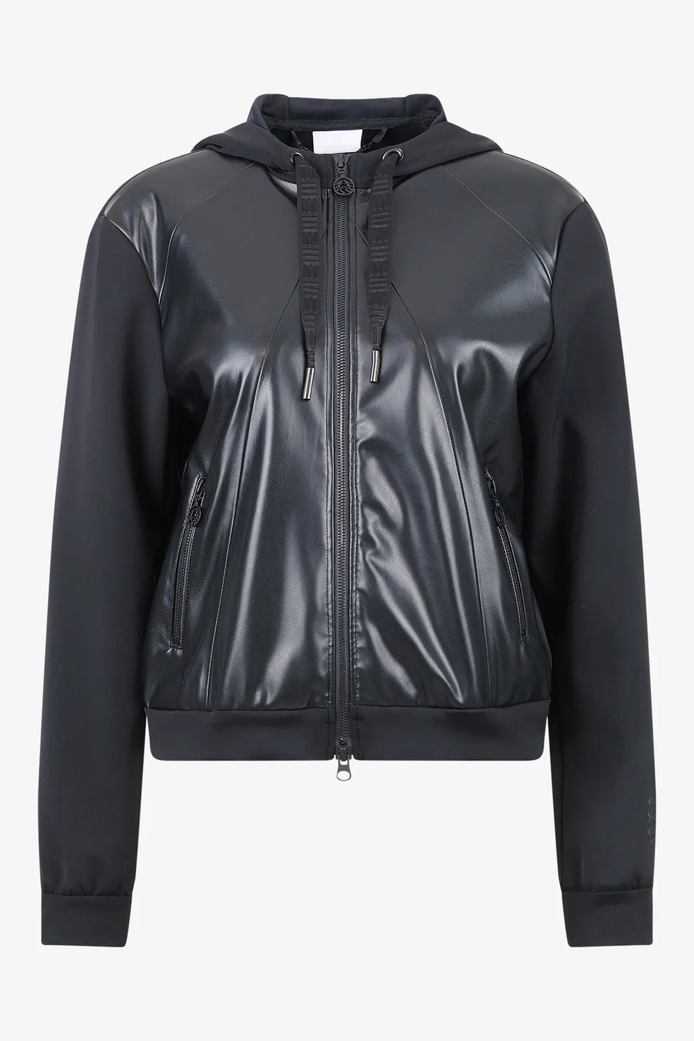 Kapuzenjacke aus Kunstleder 01