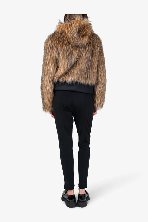 Unechte Felljacke mit Kapuze 05