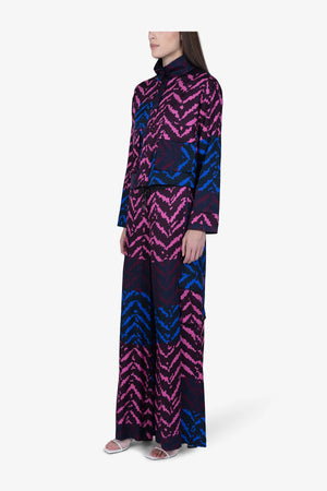 Cropped Jacke mit buntem Print 04