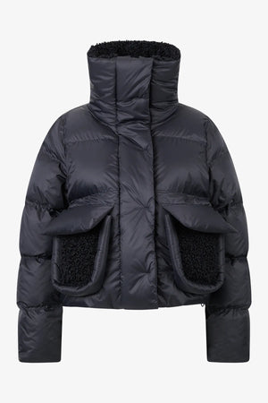 Daunenjacke mit Plüsch-Details 01