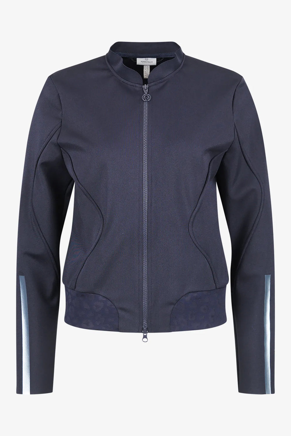 Kurze, feminine Stehkragen-Jacke 01