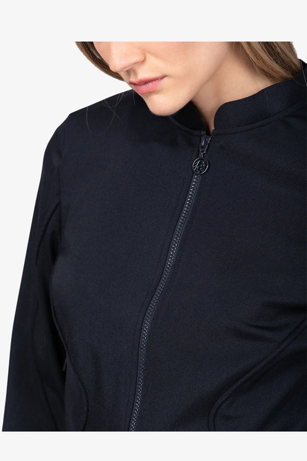 Kurze, feminine Stehkragen-Jacke 07
