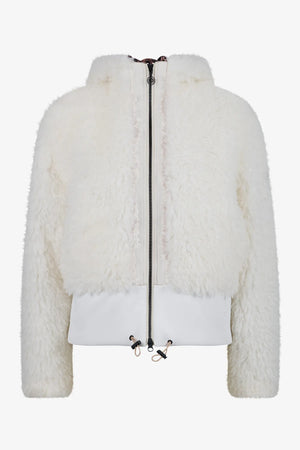 Unechte Felljacke mit Kapuze 01