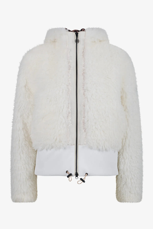 Unechte Felljacke mit Kapuze 01