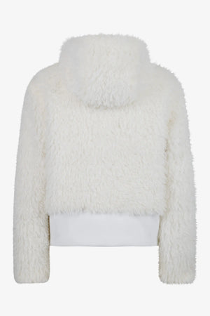 Unechte Felljacke mit Kapuze 02