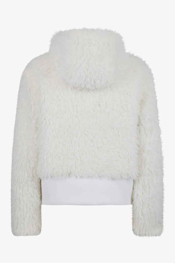 Unechte Felljacke mit Kapuze 02