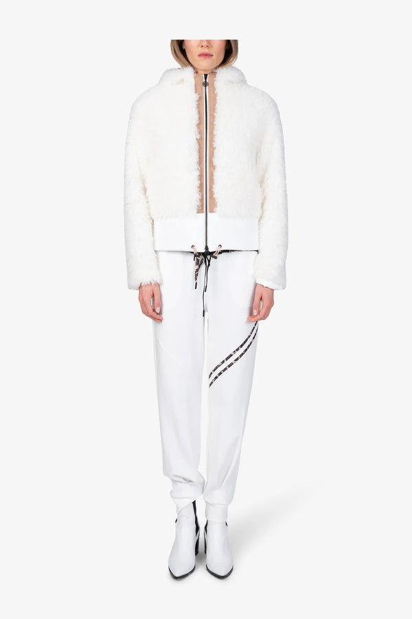 Unechte Felljacke mit Kapuze 03