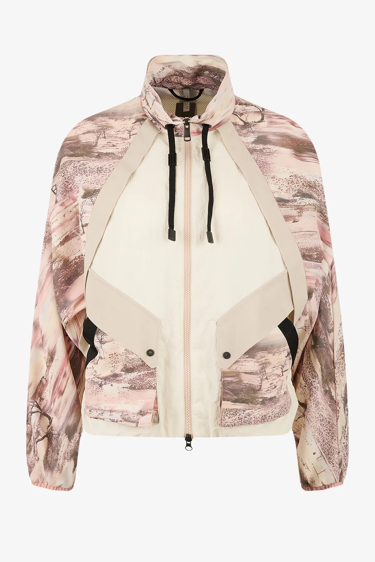 Kurze, bedruckte Oversized-Jacke 01