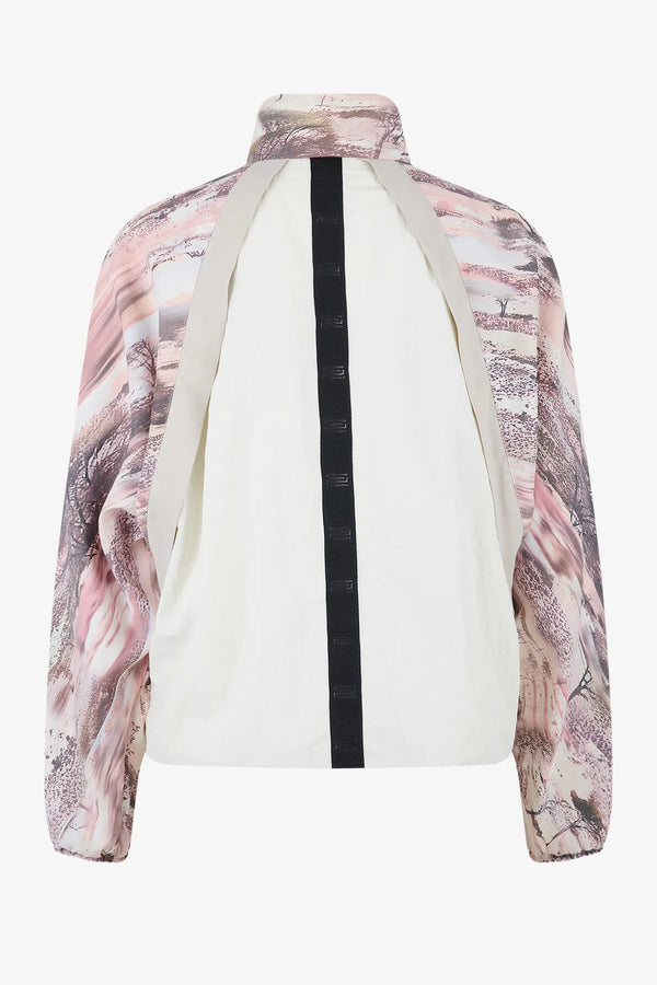 Kurze, bedruckte Oversized-Jacke 02