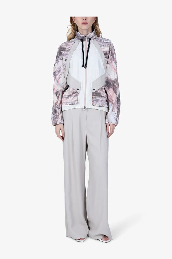 Kurze, bedruckte Oversized-Jacke 03