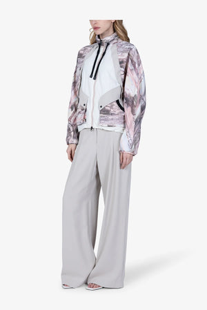 Kurze, bedruckte Oversized-Jacke 04