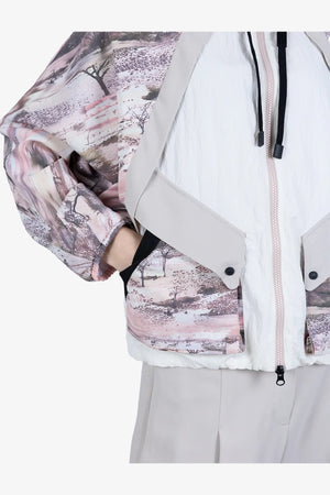 Kurze, bedruckte Oversized-Jacke 07