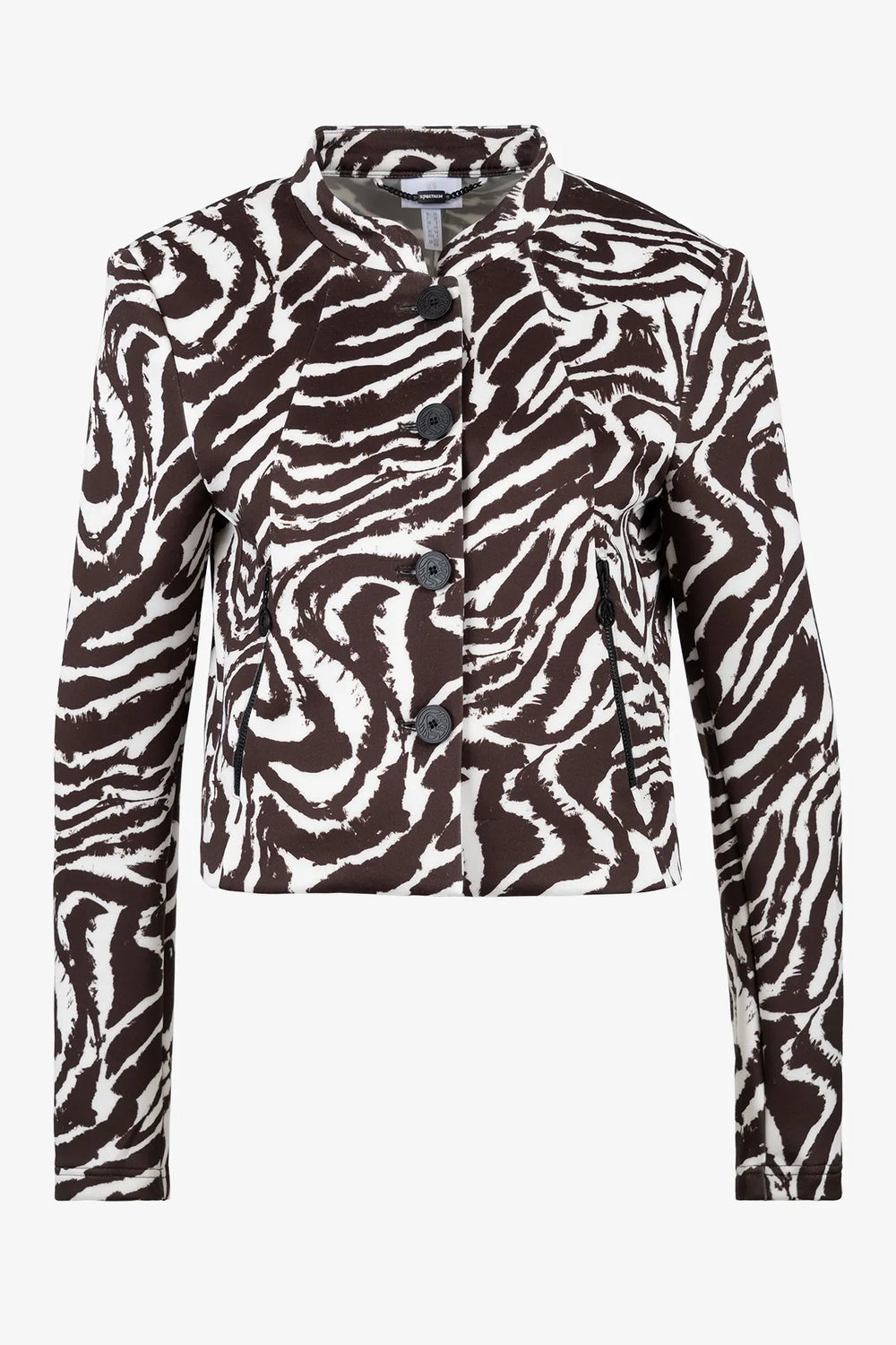 Jacke mit Stehkragen im Zebra-Dessin 01