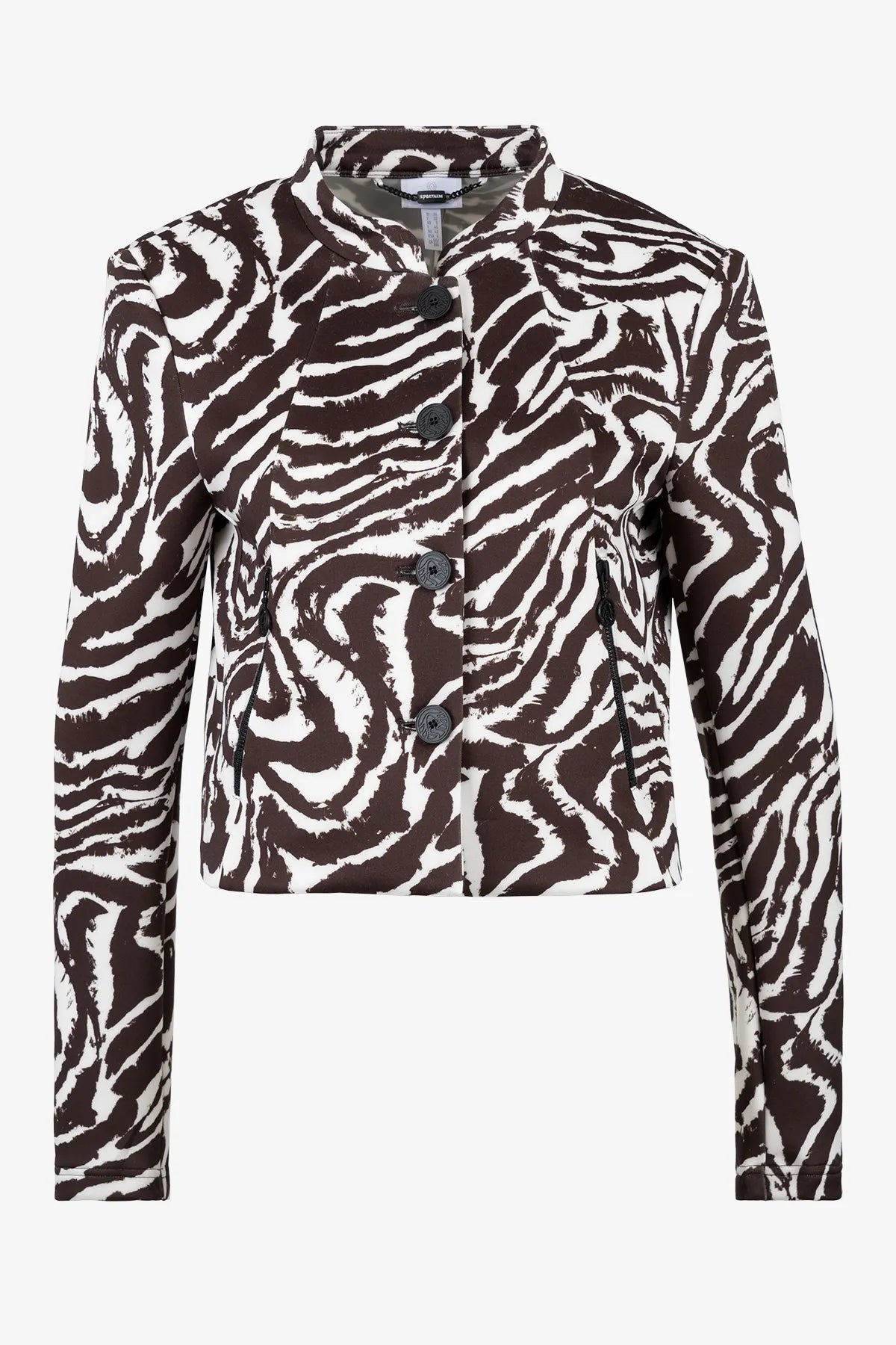 Jacke mit Stehkragen im Zebra-Dessin 01