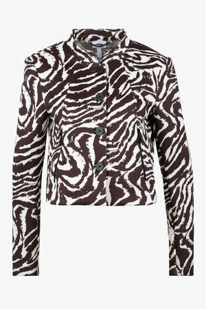 Jacke mit Stehkragen im Zebra-Dessin 01
