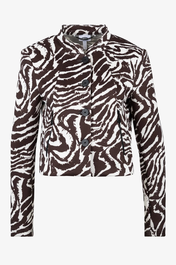 Jacke mit Stehkragen im Zebra-Dessin 01
