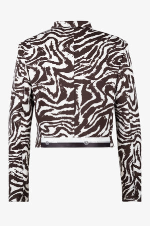 Jacke mit Stehkragen im Zebra-Dessin 02