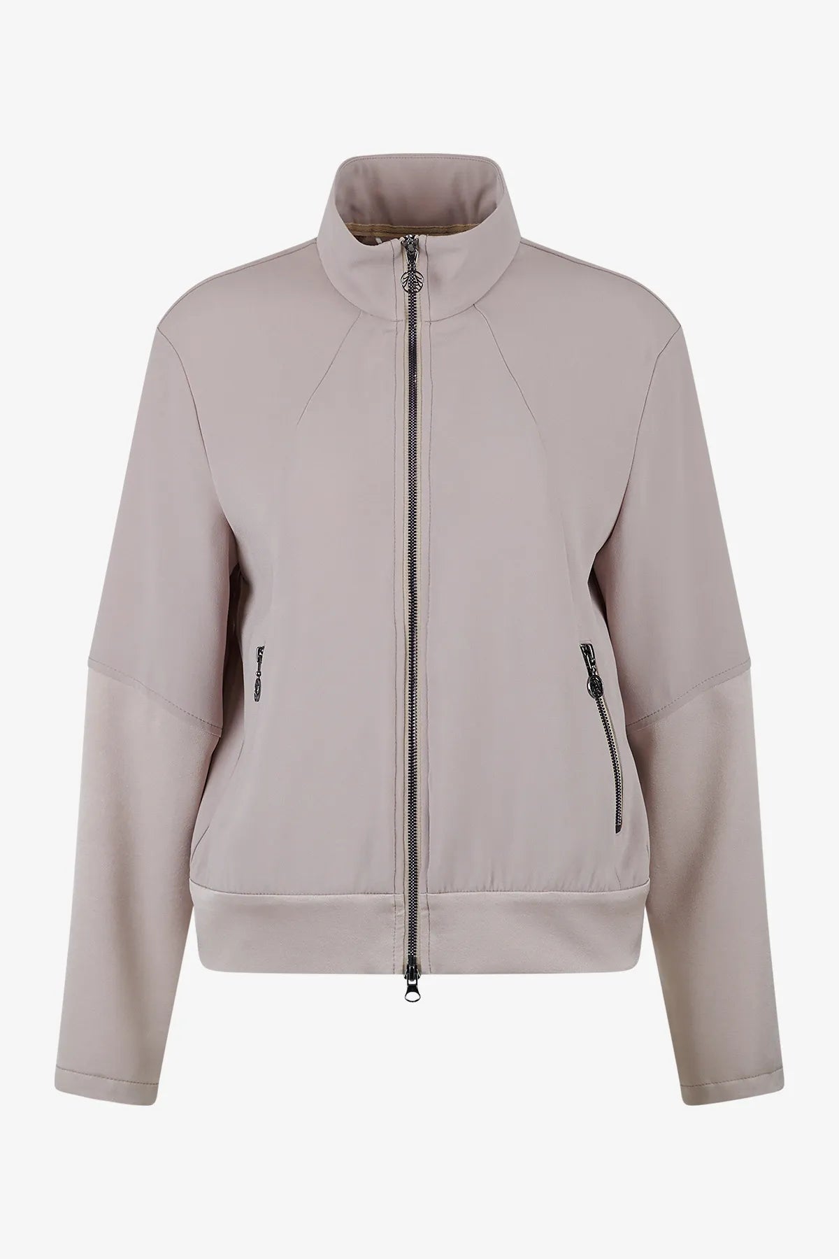 Crépe-Jacke mit Matt-Glanz-Kontrasten 01