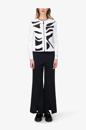 Edle Jacke mit Zebra-Laser-Motiv 03