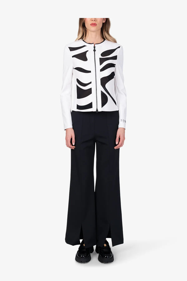Edle Jacke mit Zebra-Laser-Motiv 03