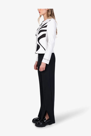 Edle Jacke mit Zebra-Laser-Motiv 04