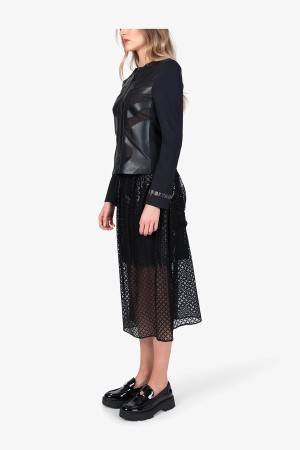 Edle Jacke mit Zebra-Laser-Motiv 04